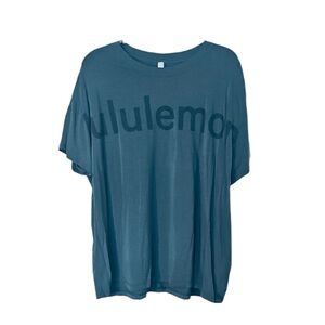 🐙 Lululemon Blue Graphic T-Shirt, Size 16